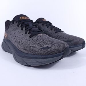 Hoka One One Clifton 8 Womens 8.5 Lightweight Cushion Road Running Shoes Black